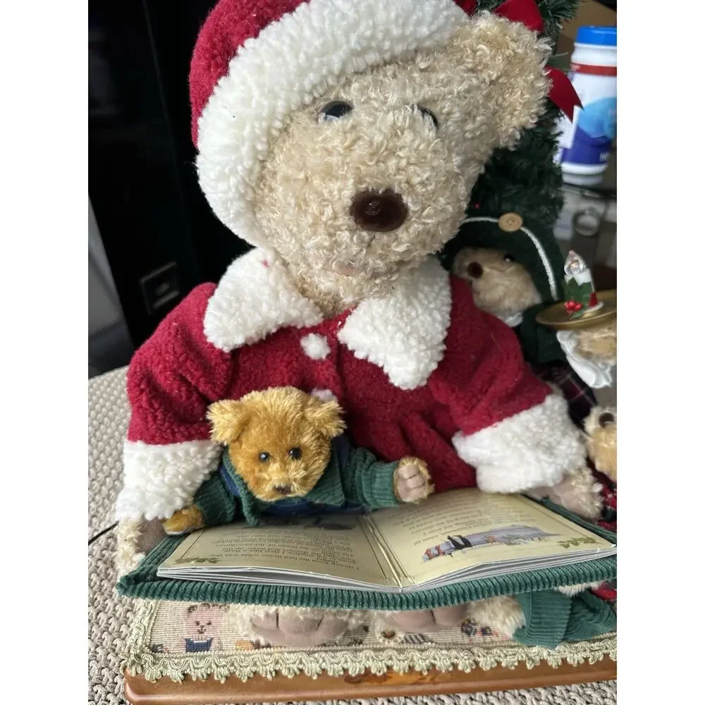 Vintage Twas The Night Before Christmas Story Time Talking Bear with For Parts